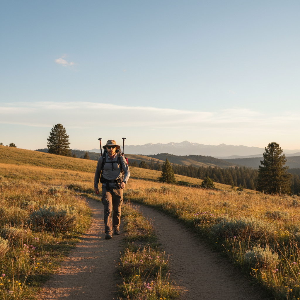 persona caminando al aire libre