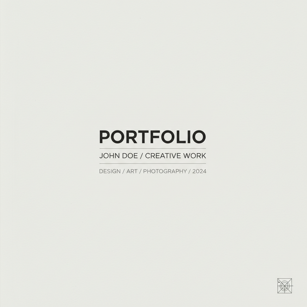 portada del portafolio minimalista